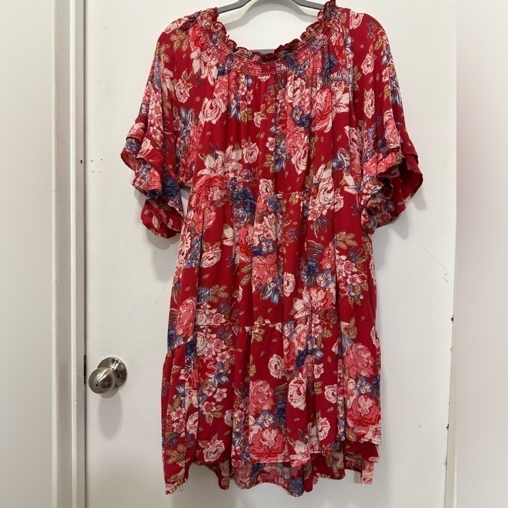Angie off The Shoulder Floral Dress Sz 2X - Picture 3 of 4